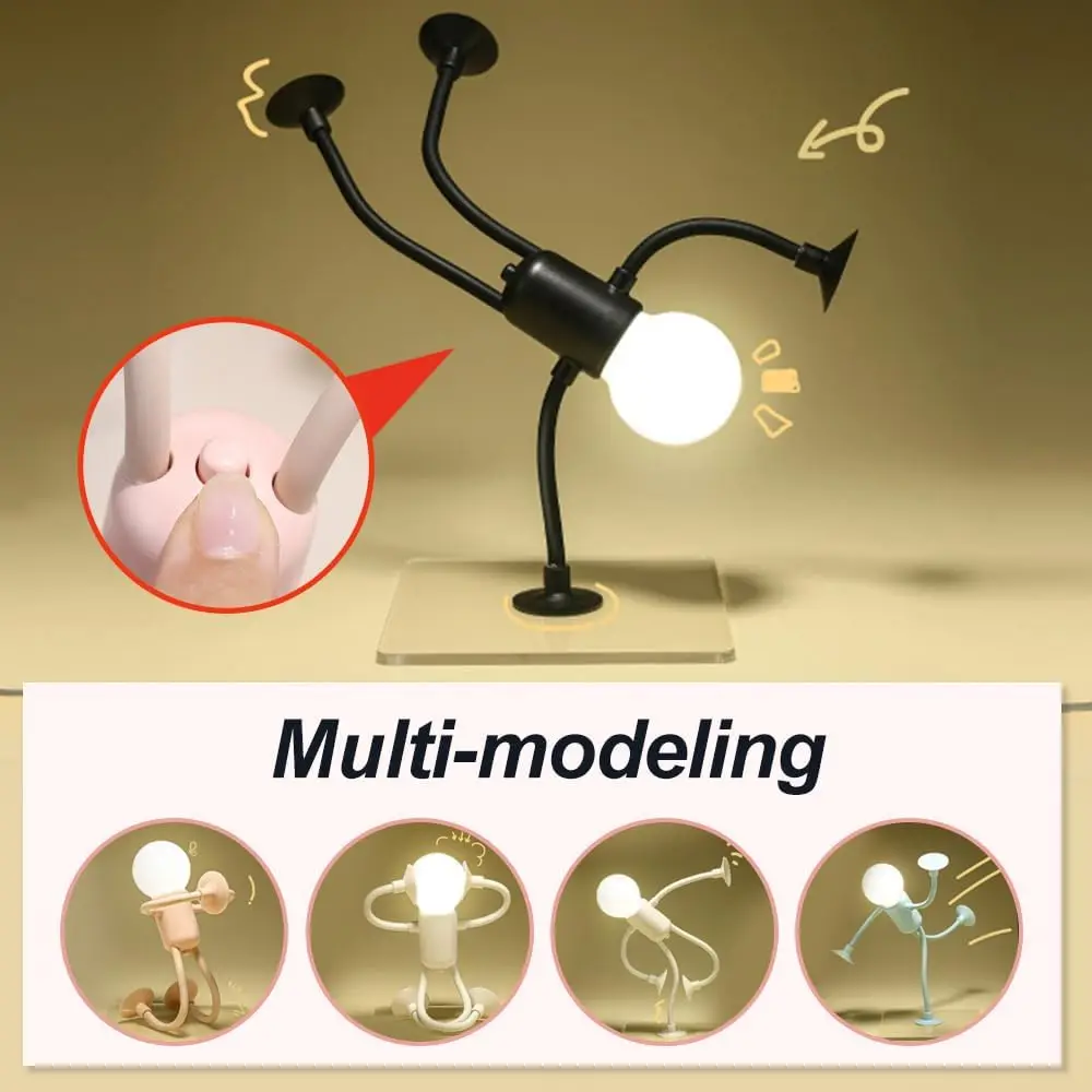 Changeable Shape Funny Sportsman Night Light Button Battery Desk Lamp For Bedroom Bathroom Hallway Kitchen Christmas Decorations 3