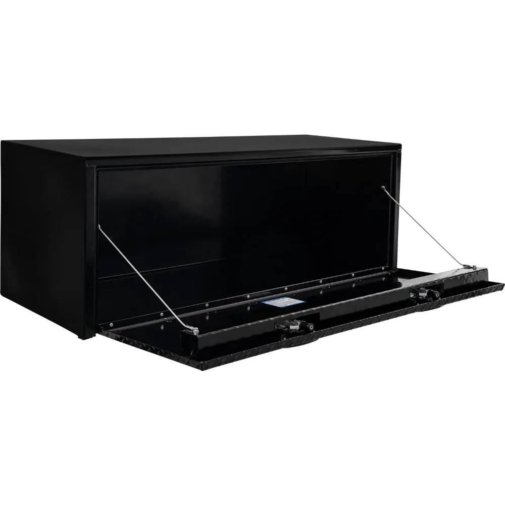 1702510 Black Steel Truck Tool Box With Aluminum Diamond Tread Door, 18 x 18 x 48 Inch, Made In The USA, Truck Box 5