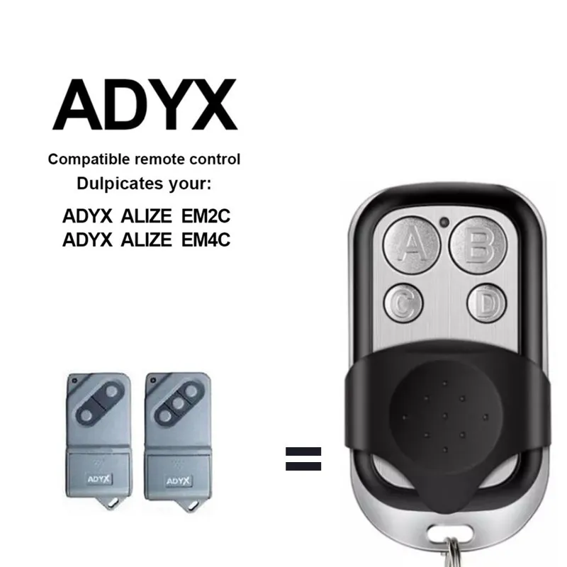 433 мгц дубликатор дистанционного управления для adyx alize em2c alize em4c для гаражных ворот Пульт дистанционного управления для гаражных дверей ADYX, 433 МГц