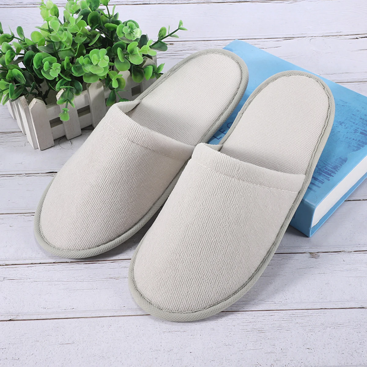 

Portable Simple Home Slipper Men Women Spa Portable Closed Toe Flat Shoes Disposable Slipper House Home Guest Indoor Slippers