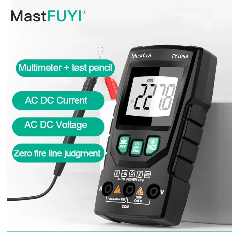 Multimetro Digitale Ac Dc Tensione Corrente Auto Range Alta Precisione Ohm Hz Ncv Multimetro Digital Profesional Inteligente Tester