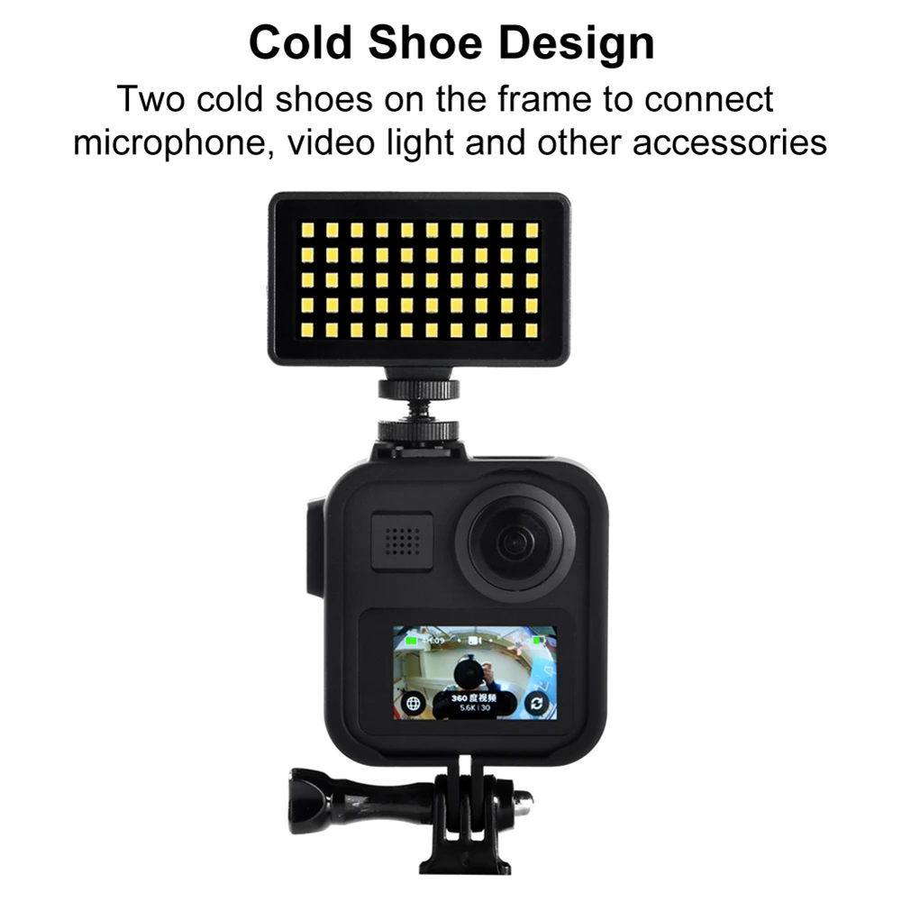 

Рамка для GoPro MAX 360 Защита для экрана закаленная Защитная пленка для объектива корпус крепление для GoPro Max
