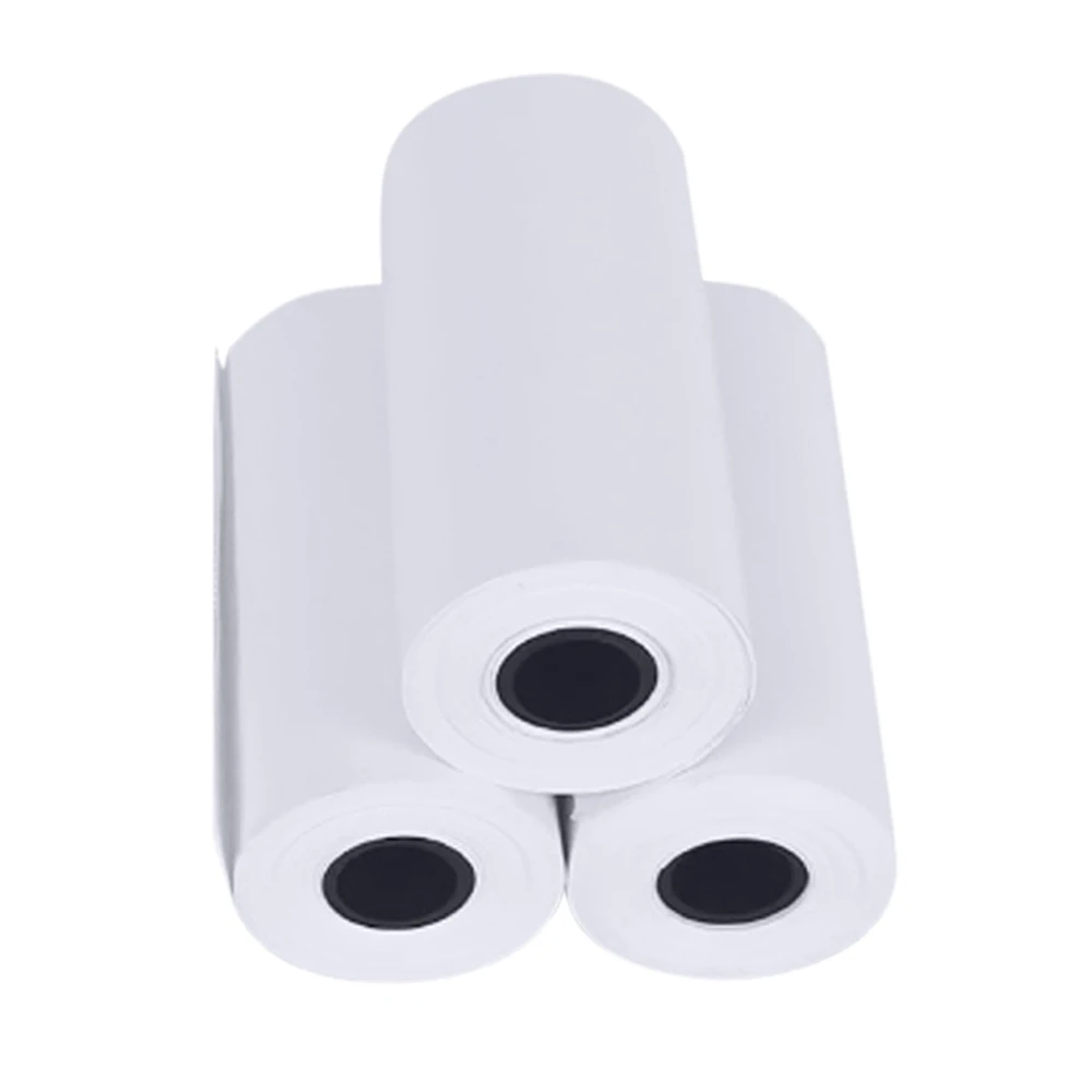 5 롤 감열지 57x25mm 미니 프린터 인쇄 용지 휴대용 포토 프린터 용지 스티커 메모 연구 라벨 용지