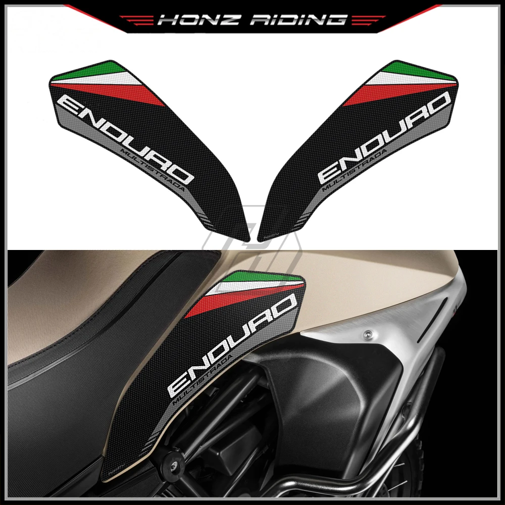 For Ducati Multistrada Enduro 1200 1260 V2 V2S Sticker Motorcycle Anti-slip Side Tank Pad Protection Knee Grip Mat