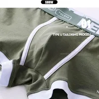 Breathable Solid Underwear Boxers Shorts Panties 2