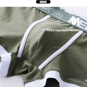Breathable Solid Underwear Boxers Shorts Panties 2
