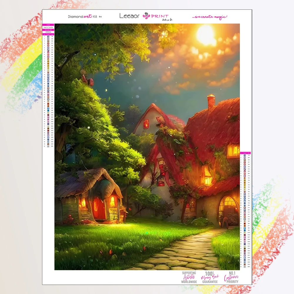 

Diamond Painting Forest Cabin Full Drill Mosaic Embroidery Cross Stitch Kits Home Decoration Landscape Art Wall Sticker New 2023