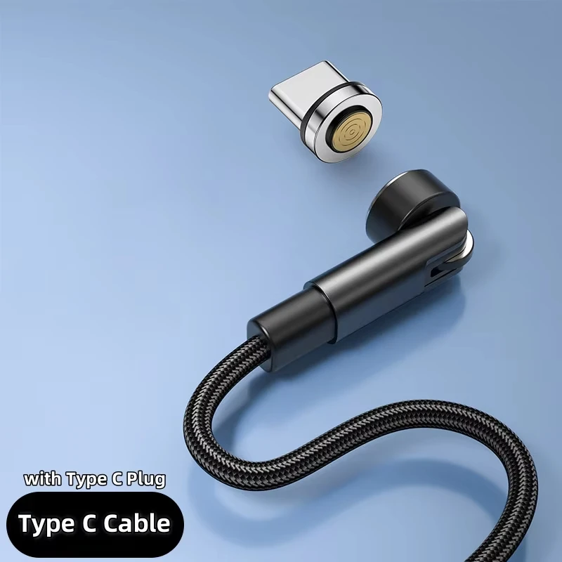 Magnetic 5A USB Phone Charger Cable with Type C and Micro USB Connections
