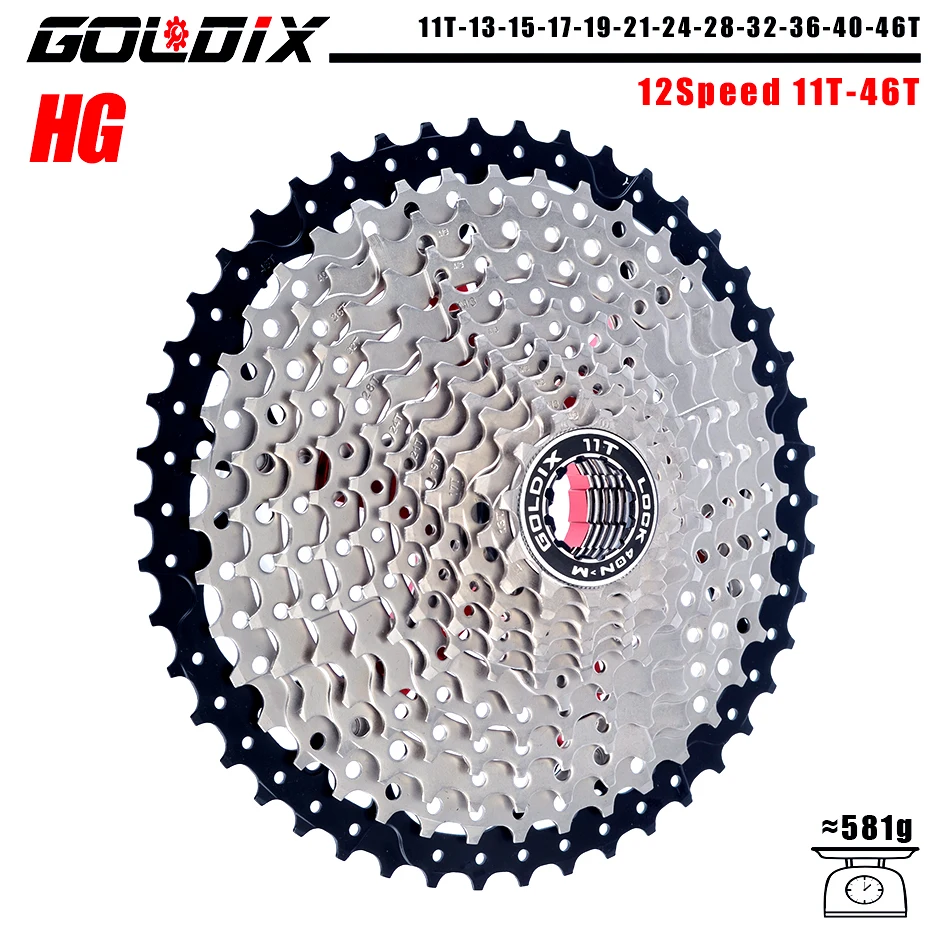 GOLDIX MTB Cassette 8/9/10/11/12 Speed 36/40/42/46/50/52T K7