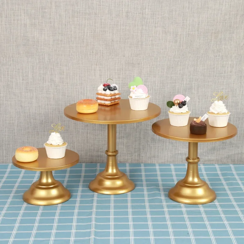 Wrought Iron Cake Stand Home Party Dessert Display Stand Wedding Decoration Birthday Cake Tray Afternoon Tea Fruit Dessert Tray