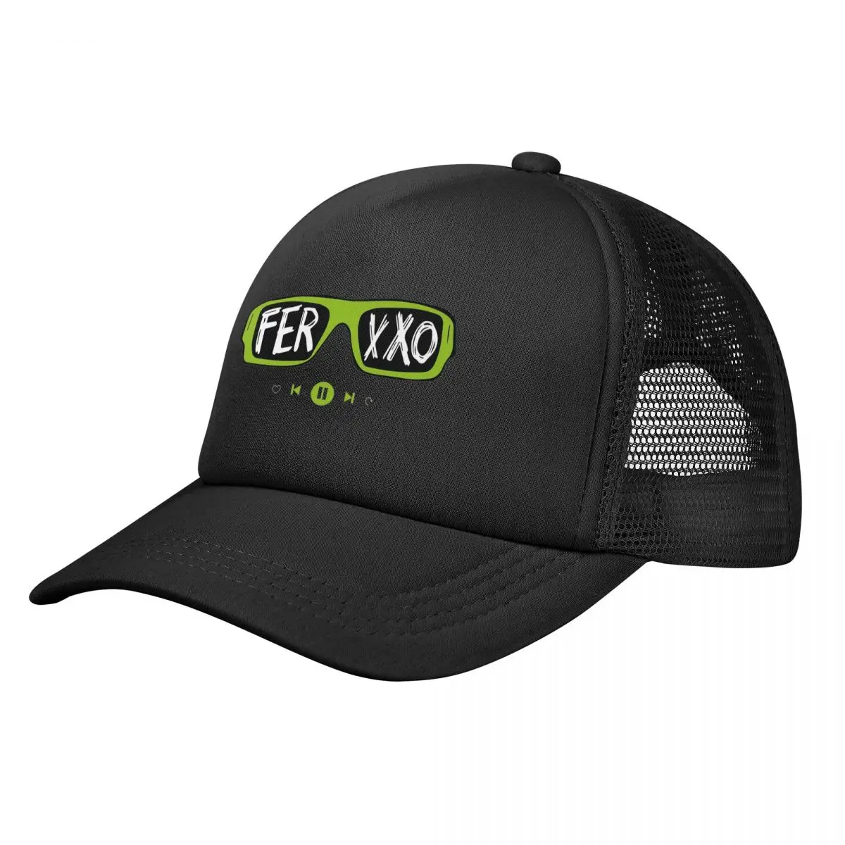 Feid Merch Logo Animated Ferxxo Trucker Hat Men Women Retro Dad Hat Worker Cap Fishing Hat Adjustable Mesh Baseball Cap Washable 2