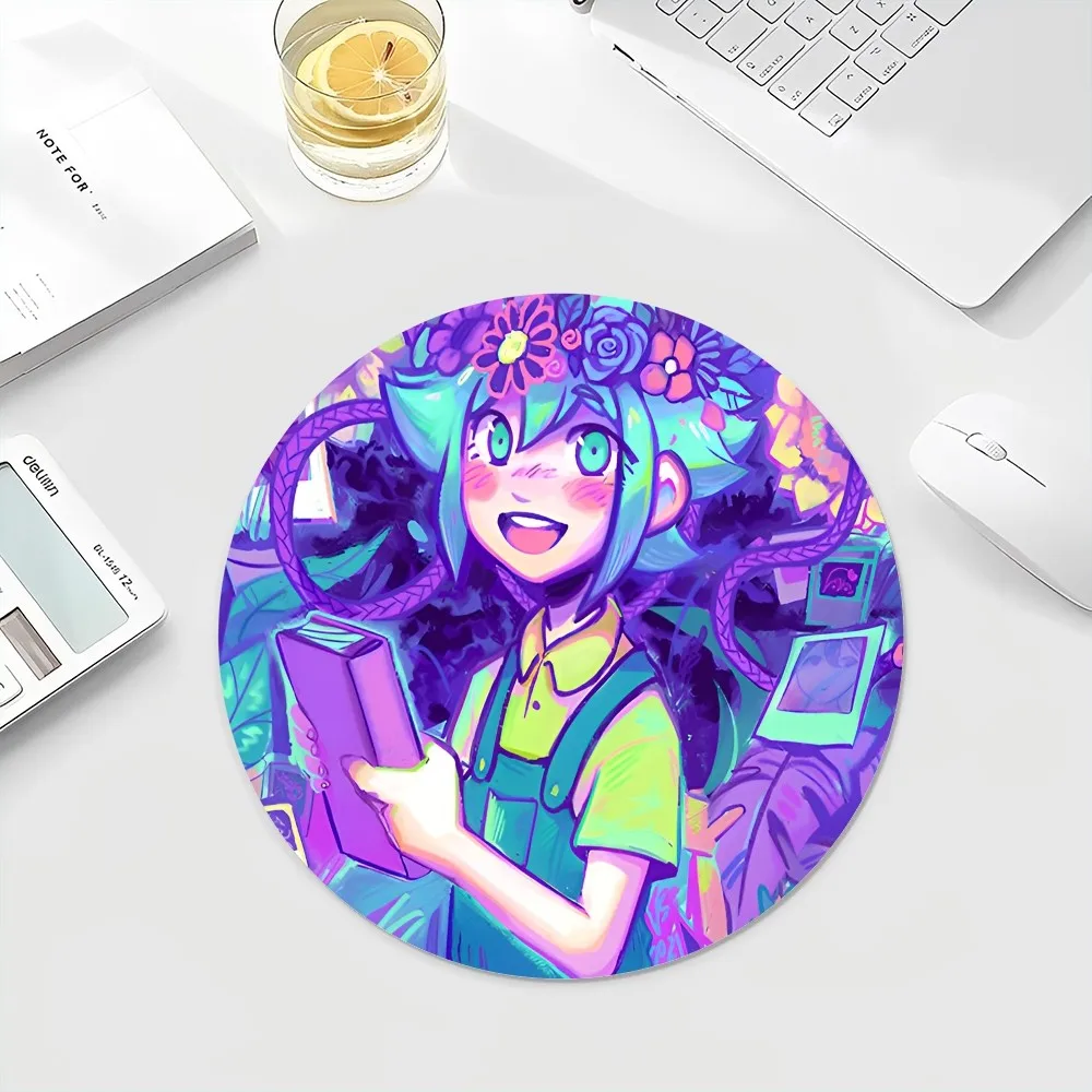 Anime Omori Large GamingNon-slip Round Big Promotion Table Mat Student Mousepad Computer Keyboard Pad Games Pad for PC Mousemat 4