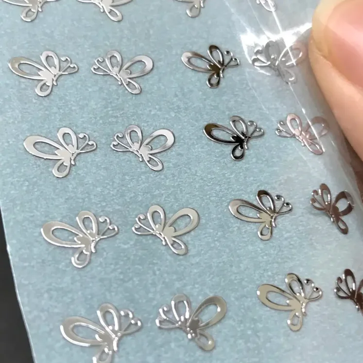 

Cosmetic Waterproof Accept Transfer Nickel Sticker Stickers with Adhesive Gold Logo Transfer Embossed Metal Nickel 3D100 pcs