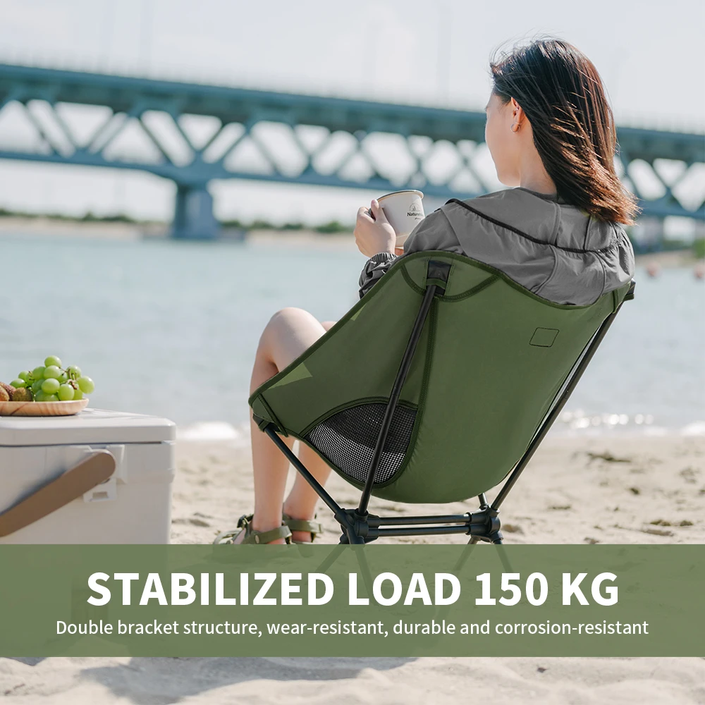 Chaise lune ultralégère Naturehike YL08 pour pêche nomade - Large et pliable en quelques secondes