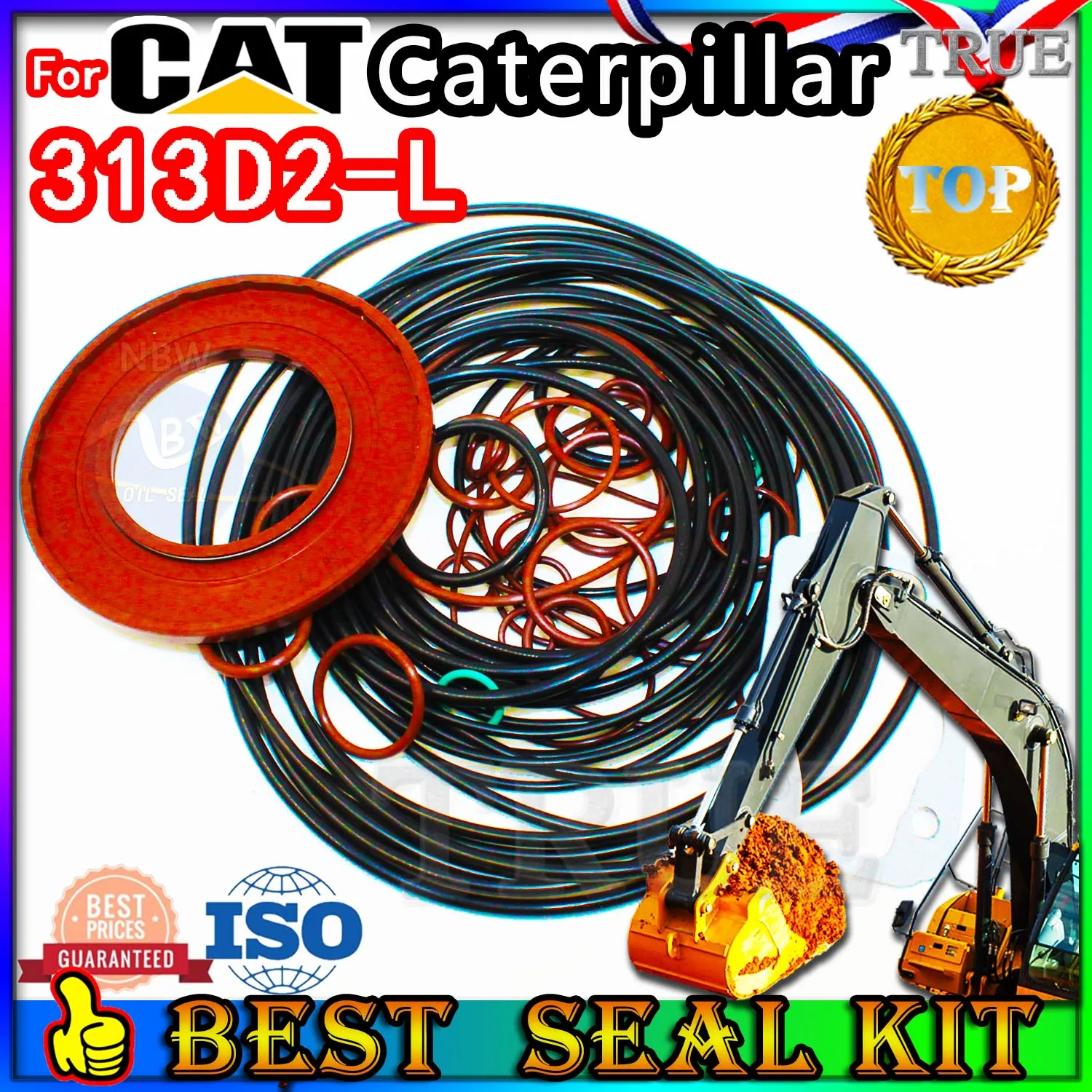 

For Caterpillar 313D2-L Oil Seal Repair Kit CAT Boom Arm Bucket Excavator Hydraulic Cylinder 313D2 L Control Pilot Valve Blade