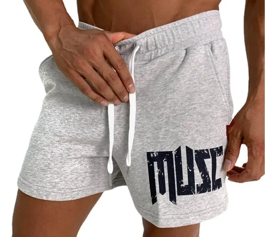 Men's Fitness Training Shorts Breathable Running Pants American Style Three-Quarter Length Sporty Trendy Squatting Shorts