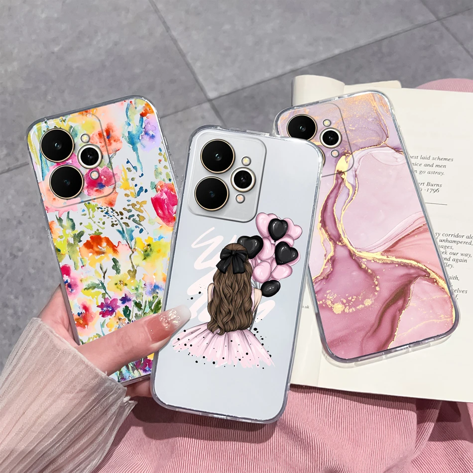 Transparent Shockproof TPU Silicone Back Cover - Simple Design Phone Protector Case