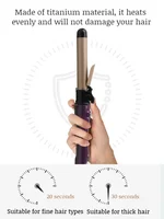 【EU/UK Plug】 Household Fully Automatic Rotating Electric Curling Iron Intelligent Temperature Display Suitable for All Hair Type 2