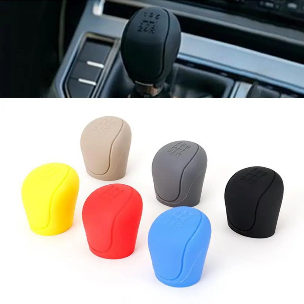 Hand Brake Cover Gear Head Cover Brake Handle Cover Premium Portable Shift Knob Cover Silicone Car Gear Head Shift Knob