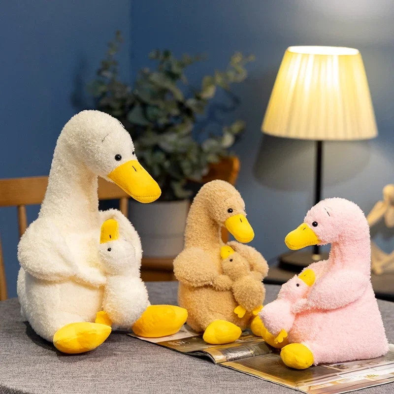 Mother Child Duck Plush Toy Adorable Duck Doll Plush Toy Set Mother Son Stuffed Pillow Kawaii Parent-child Toy Funny for Duck
