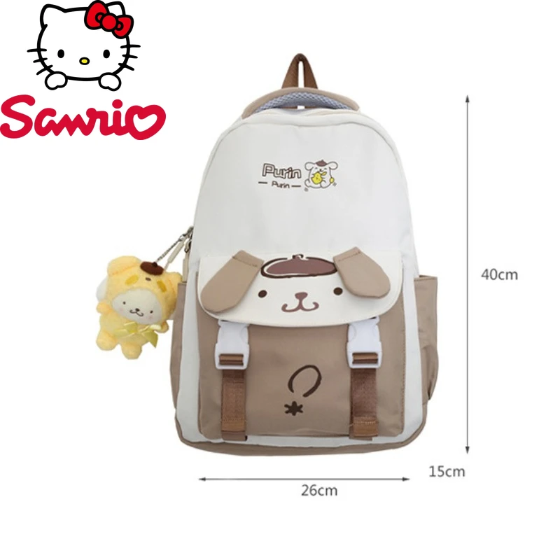 Sanrio Kuromi's New Women's Backpack Cartoon Cute Girls' Backpack 3D Waterproof High Capacity Girls' School Bag Fashion