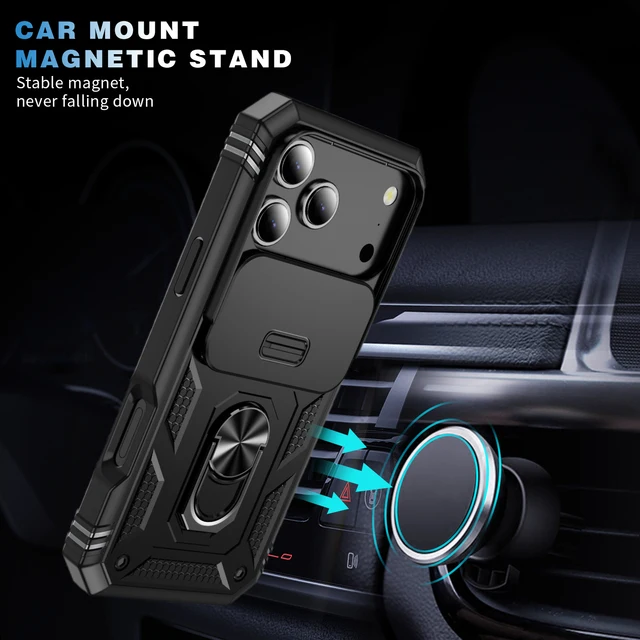 iPhone Case with Ring Stand & Lens Protection 4