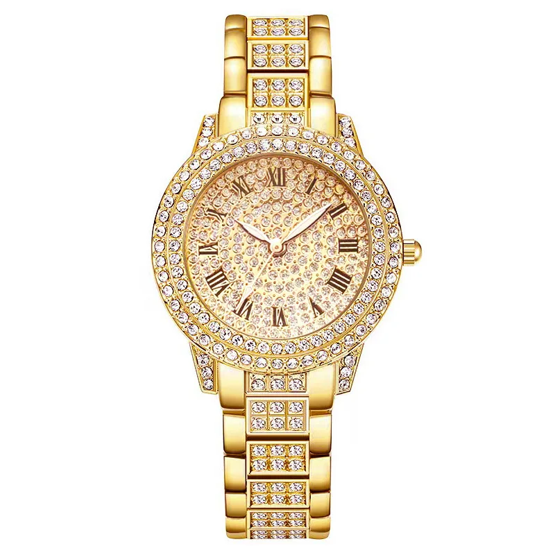 

Women's Watch 2022 Hot Models Diamond-encrusted Roman Pattern Ladies Watch Bracelet Quartz Watch Women's Casual Business Watch