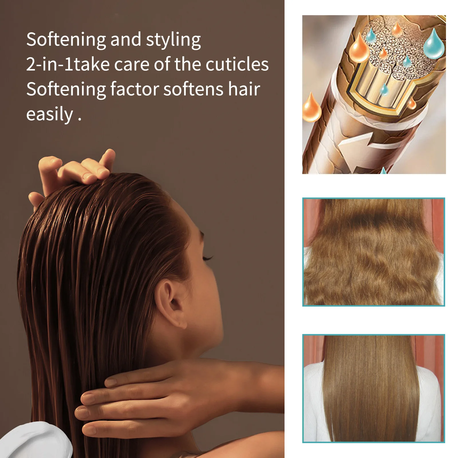 Crema per il trattamento lisciante dei capelli alla cheratina Levigante più veloce Prodotti per la cura dei capelli femminili per la correzione delle proteine del collagene ricci crespi_voghion.com