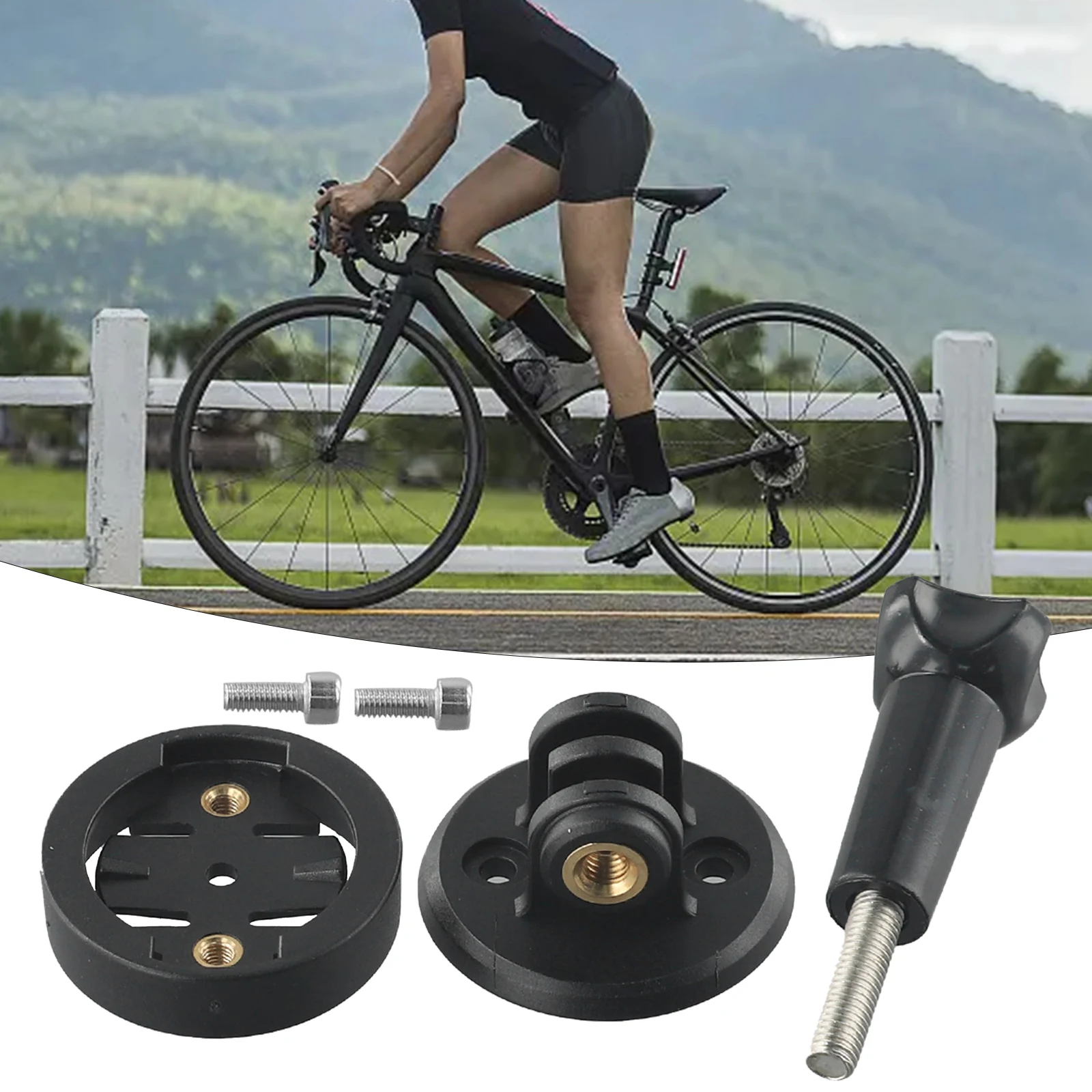 

Bike Bicycle Computer Odometer Base Adapter Mount ABS For Garmin Edge-Gopro Black Cycling Equipment