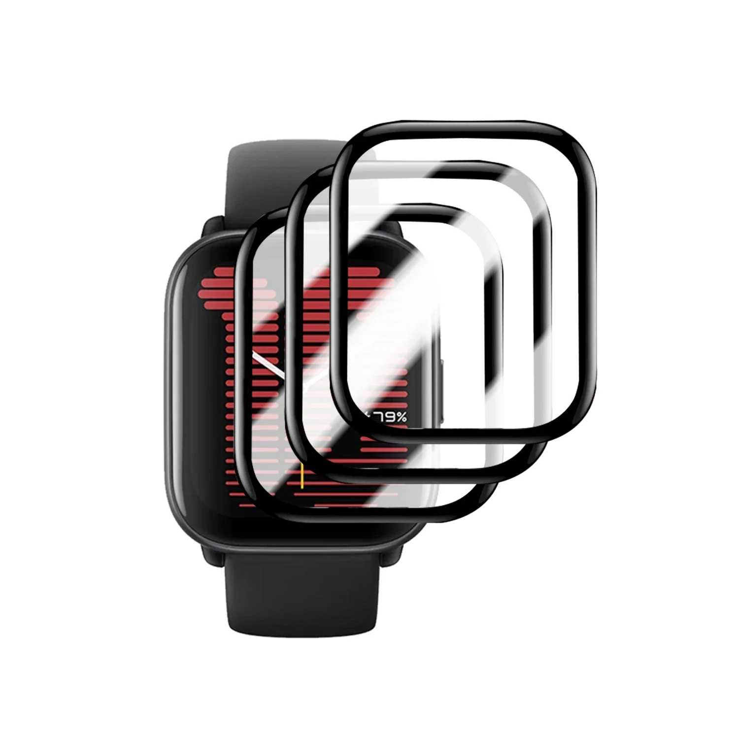 Flexible Full Coverage Anti-Scratch Screen Protector for Smartwatches - HD Protective Film