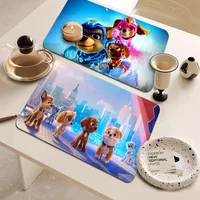 P-Paw Patrol Quick Drying Dish Mat Printed Kitchen Non-slip Coffee Cup Pad Drain Mats Dinnerware Cup Bottle Placemat 1