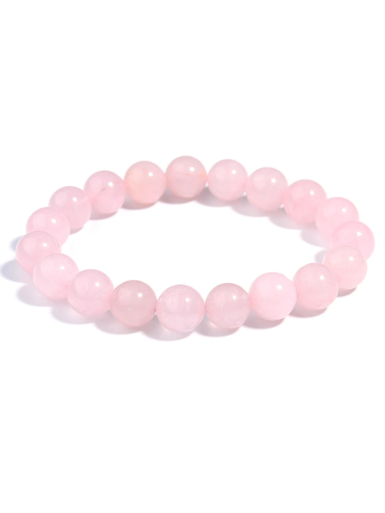 Braccialetto di quarzo rosa OAIITE bracciale di cristallo naturale da donna Yoga meditazione preghiera fascino Reiki Energy Stone Pulse Jewelry Gift