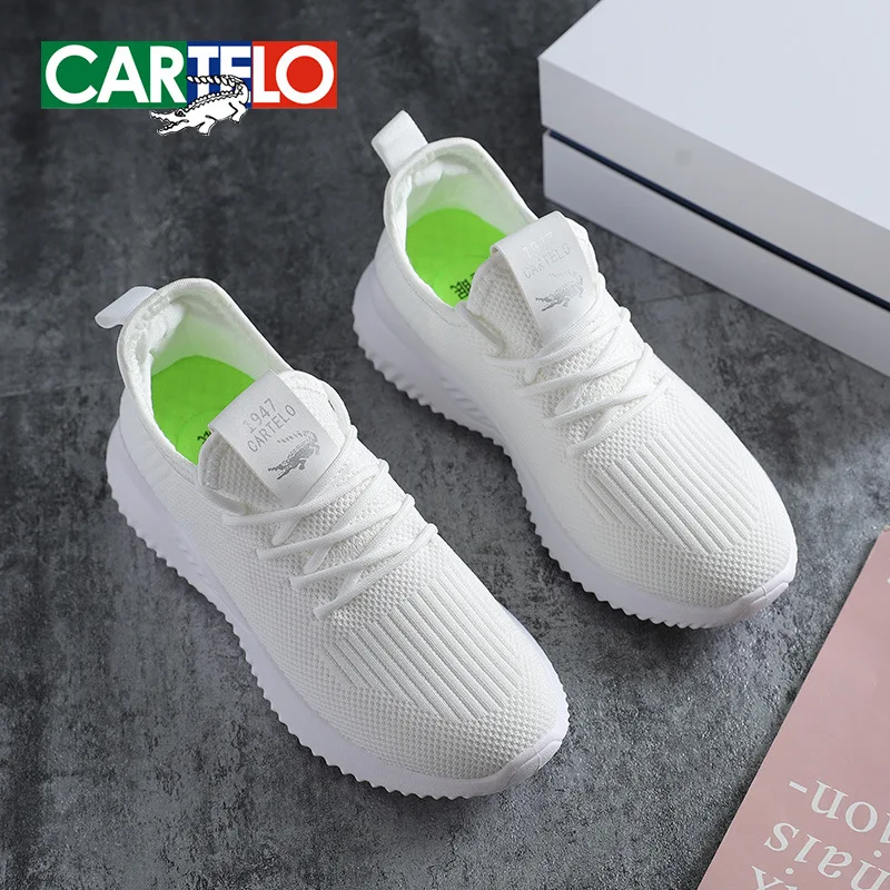 

CARTELO Fashion Male Sneakers Mesh Breathable Man White Running Tennis Shoes Comfortable Outdoor Sports Men Casual Shoes