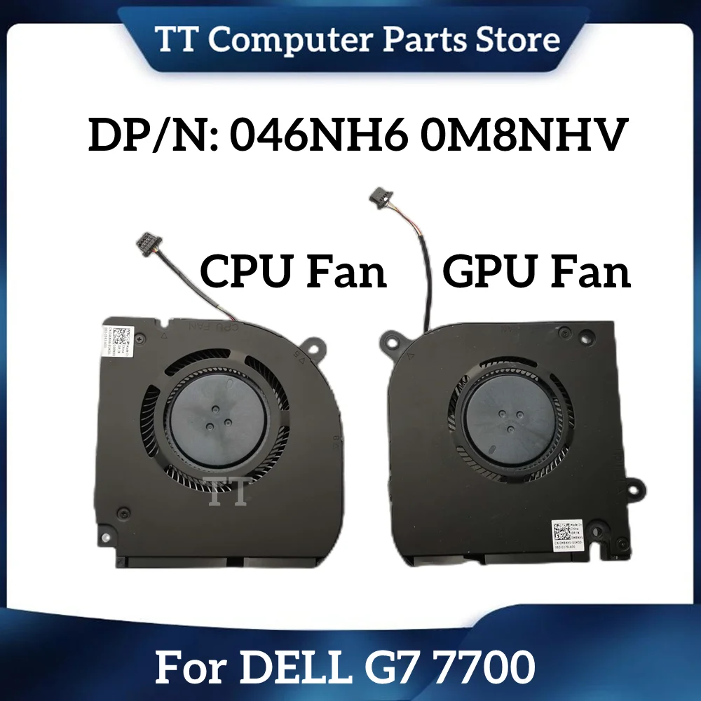 

Новый оригинальный охлаждающий вентилятор TT для ноутбука DELL G7 7500, 5 В, ЦП, графический процессор 046NH6 0M8NHV 46NH6 M8NHV, быстрая доставка