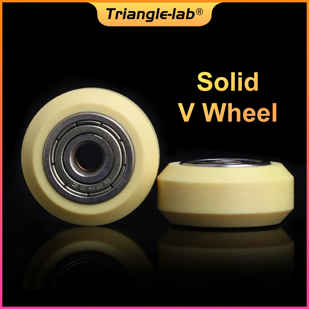 R Trianglelab Kevlar reinforced self-lubricating wear-resistant V-SLOT Solid V Wheel for voron prusa MK3S ender 3 cr-10 trianglelab 3 провода dc наборы для фанатов для 3d принтера prusa i3 mk3 mk3s mk2 2 5