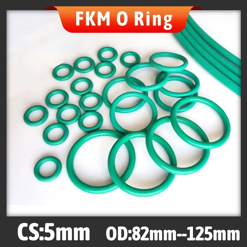 

10pcs Fluorine rubber FKM O-ring CS 5mm / OD 82/85/88/90/92/95/98/100/105/110/115/120/125mm