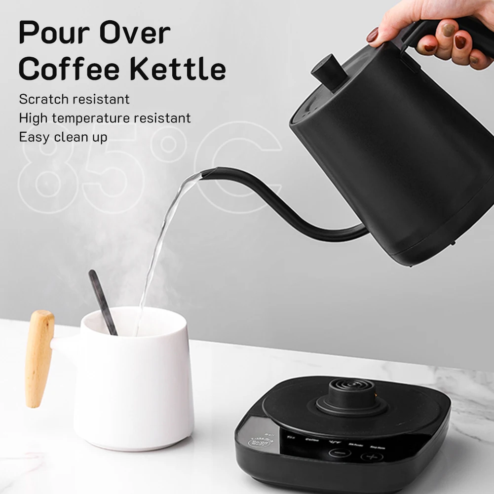 

Electric Gooseneck Kettle 800ml Stainless Steel Pour Over Electric Coffee Kettle With Temperature Control For Coffee Tea Milk