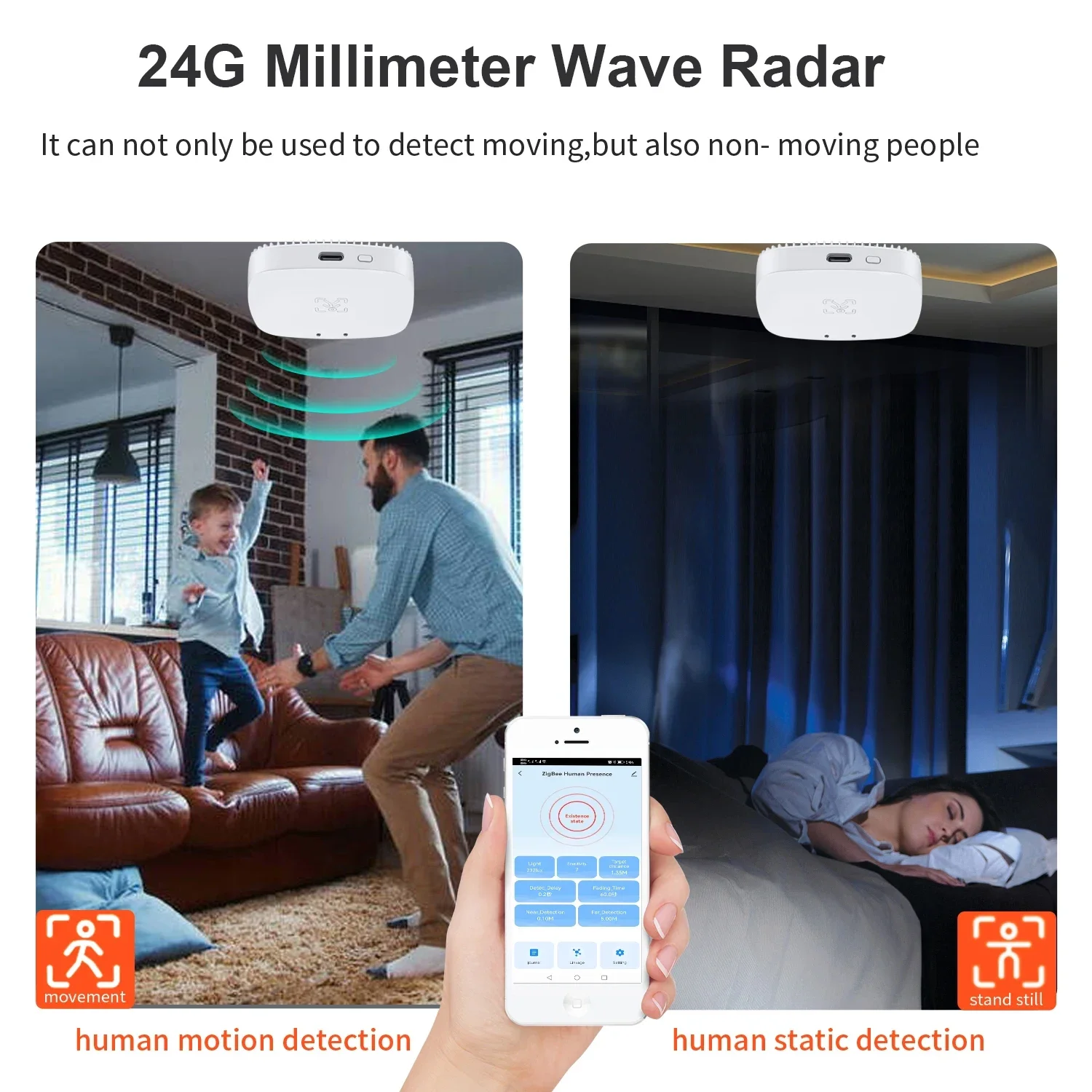 Tuya WiFi/Zigbee Human Presence Detector Smart Motion Sensor