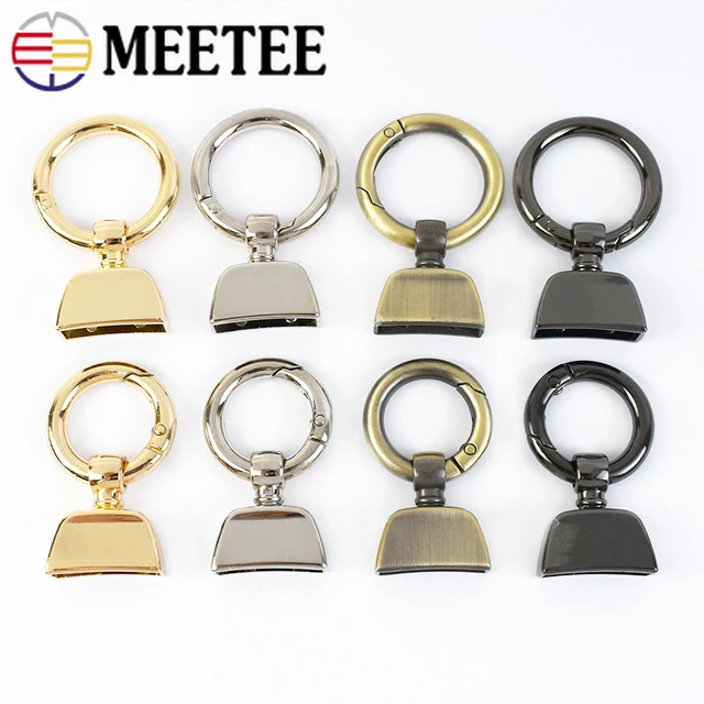 50Pcs D Shaped Keychain Clip Hook Purse Bag Key Ring Hook Findings