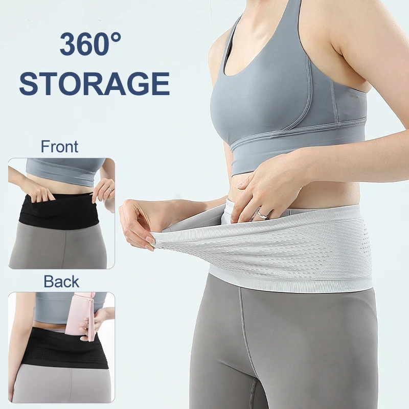 Running Bag Seamless Invisible Running Waist Belt Bag Man Woman Marathon Trail Waist Pack for Phone Water Bottle Coin