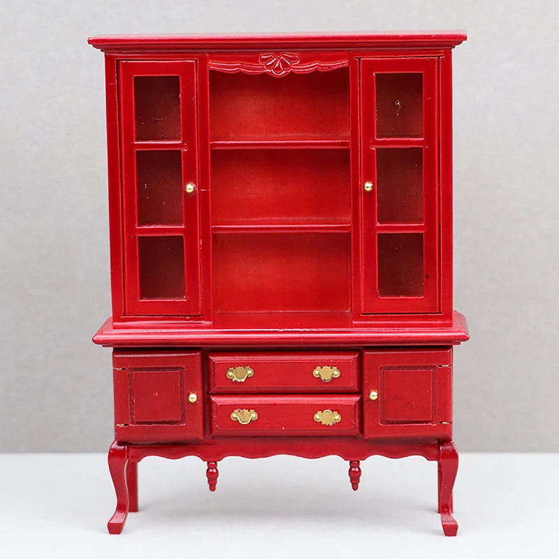Multi Style Miniature Wooden Bookshelf Mini Cabinet Bedroom Furniture Kits Home & Living For 1:12 Dollhouse Toys Gift 6