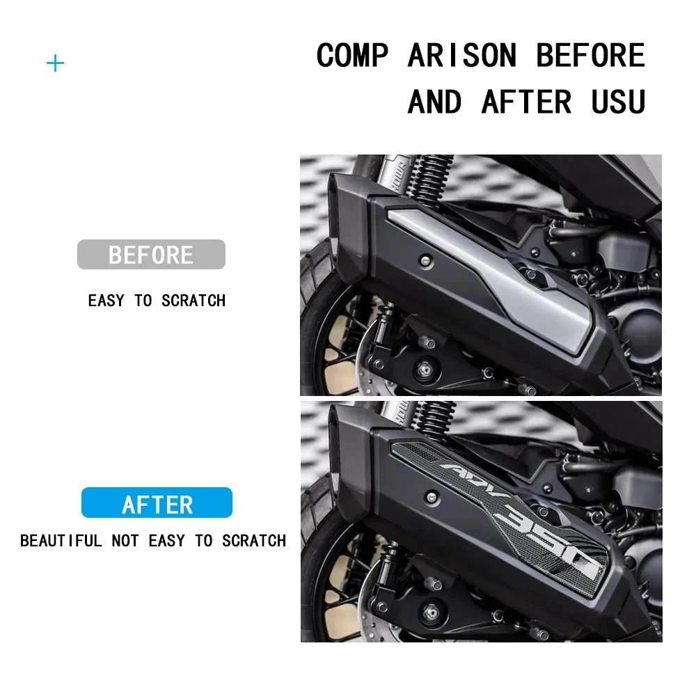 Per Honda Adv 350 Adv350 2022 2023 Moto 3D Adesivo Epossidico Decalcomania Tubo Di Scarico Adesivo Antiscivolo Decorare Adesivo