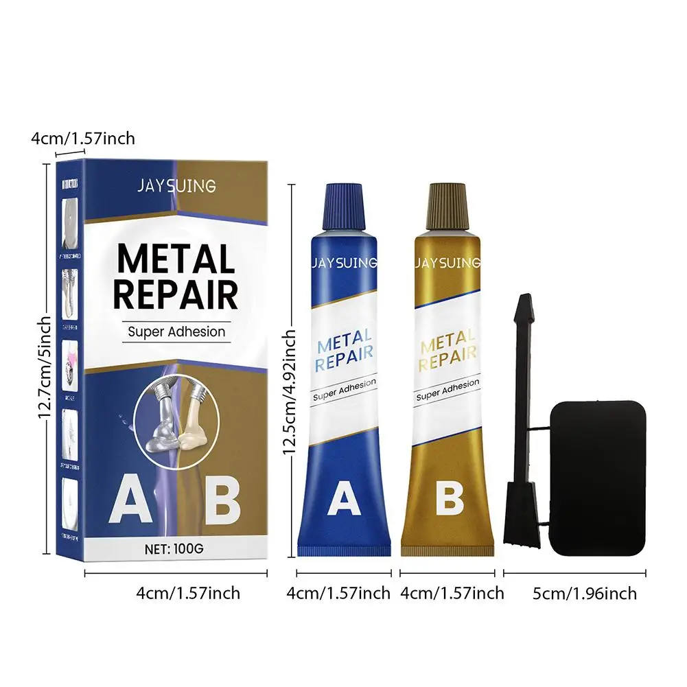 Description Picture 2 of itemLiquid Metal Repair Adhesive High Strength Bonding Metal AB Glue Weld Casting Heat Resistance Adhesive Sealant Seam Strong G9B3