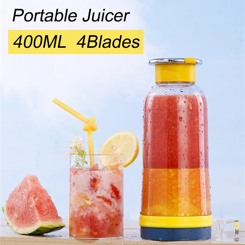 Kaasaskantav elektriline mahlapress Blender USB mini-puuviljasegistid mahlapressid puuviljapressid Toidu-piimakokteili multifunktsionaalne mahlamasin_voghion.com