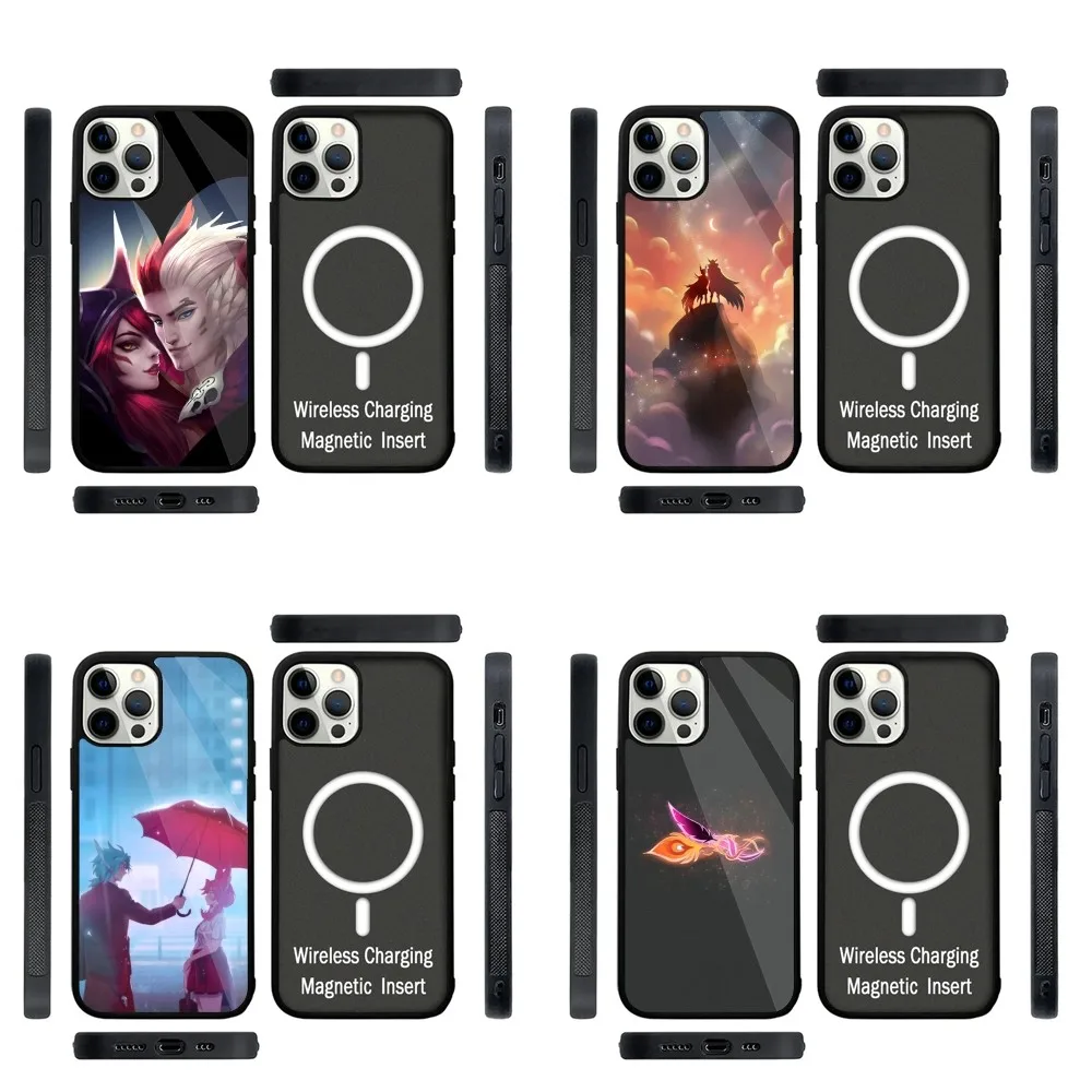 Игровой чехол для телефона, яркий Магнитный чехол для IPhone 15,14,13,Pro,Max,Plus,11,12,Mini для беспроводной зарядки Magsafe