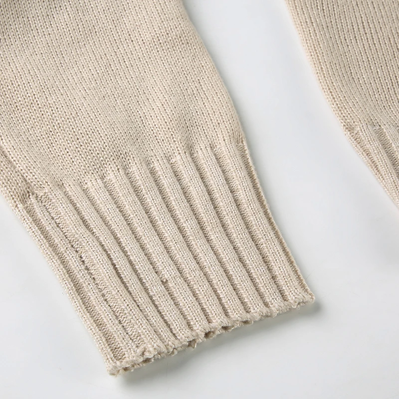 Solid Knitter Women¡¯s Sweater Cardigan Zip Up Hooded Long Sleeve Retro Simple Harajuku Cropped Coat Casual Fashion