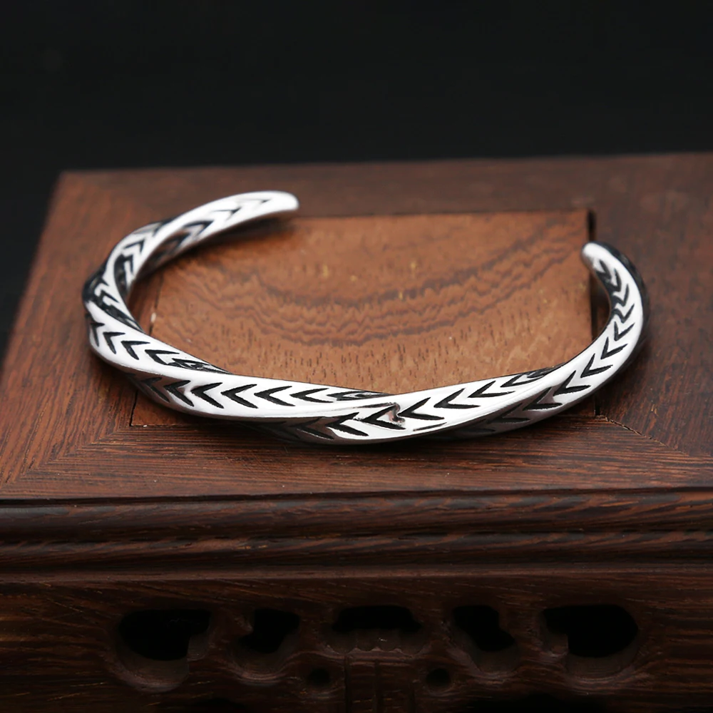 New Vintage 316L Stainless Steel Mobius Bracelet For Men Women Punk Hip Hop Opening Bangles Fashion Party Jewelry Dropshipping 2