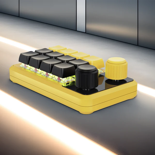 Programming Macro Custom Knob Keyboard RGB 3 Key Copy Paste Mini Button Photoshop Gaming Keypad Mechanical Hotswap Macropad 3