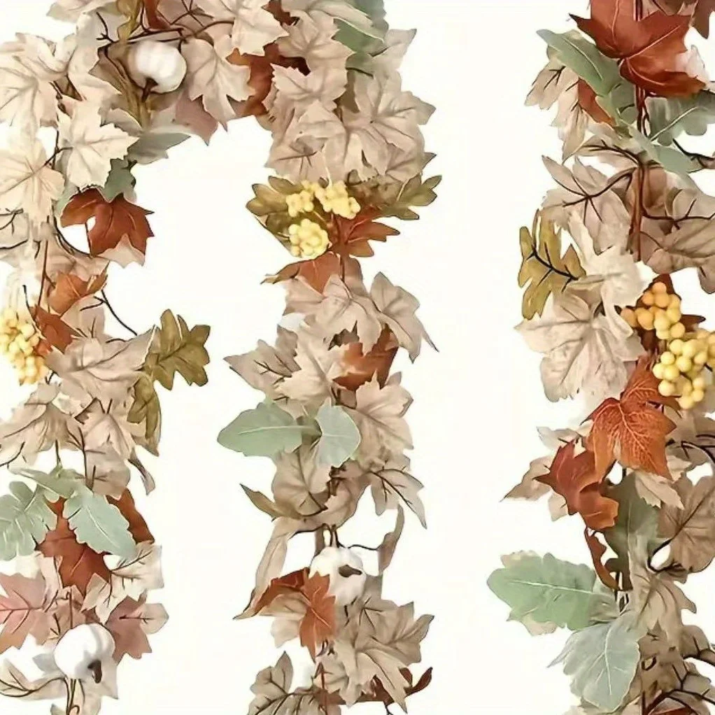Maple Leaf & Pumpkin Wreath 1