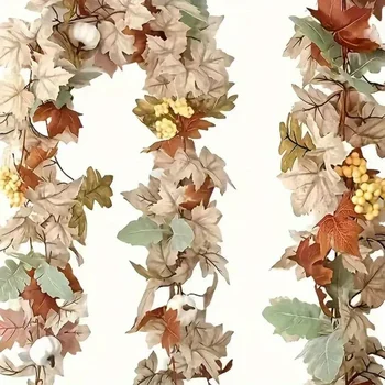 Maple Leaf & Pumpkin Wreath 1
